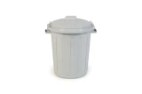 Curver voerton met deksel lichtgrijs 45 liter/15-18 kg