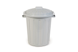 Curver voerton met deksel lichtgrijs 70 liter/25-30 kg