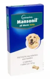 Mansonil All Worm Dog Tasty Bone 6 tabletten