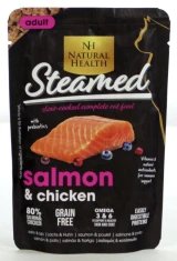 Natural Health Steamed Adult Grain Free Salmon & Chicken Pouch 85 gram