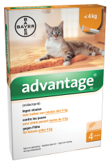 Advantage vlooienmiddel kat (< 4kg.)