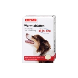 Beaphar wormtabletten hond 2,5 tot 40 kg 4 tabletten