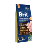 Brit Premium by Nature hondenvoer Junior M 15 kg