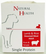 Natural Health gestoomd hondenvoer Lamb & Rice 395 gram