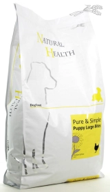 Natural Health hondenvoer Puppy Large Bite Kip 7,5 kg