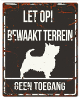 D&D Waakbord Terrier Bewaakt terrein Zwart