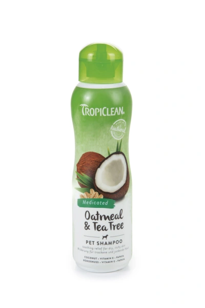 Tropiclean Oatmeal Tea Tree shampoo 355 ml.