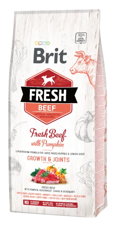 Brit Fresh Beef & Pumpkin Puppy Large Breed 12 kg