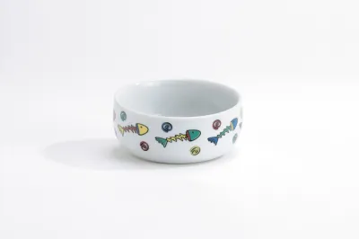 Beeztees Porseleinen Voerbakje kat visdecoratie 11 cm