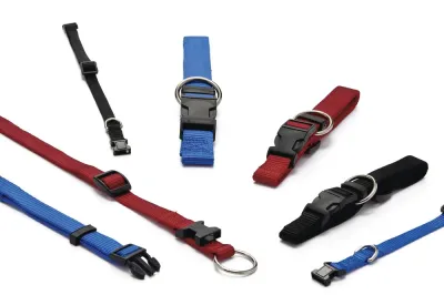 Nylon halsband verstelbaar 30-45 X 15 Rood