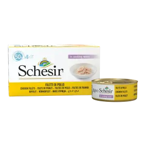 Schesir Kat Blik Bouillon Kipfilet Multipack 6 x 50 gram