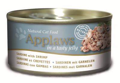 Applaws natvoer Cat Jelly Sardine & Shrimp 70 gram