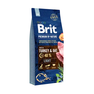 Brit Premium by Nature hondenvoer Light 15 kg