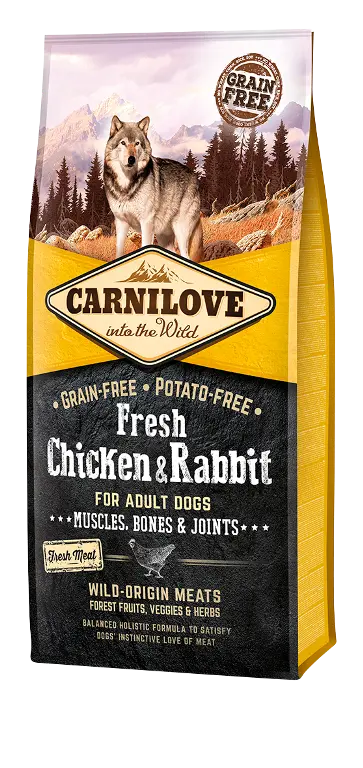Carnilove Grain Free Fresh Chicken & Rabbit Adult 12 kg