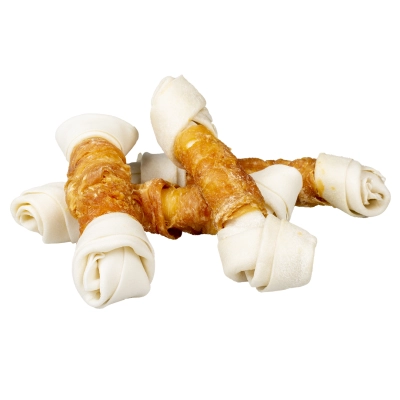 Duvo+ Meat Rawhide Bones met Kip L 2500 gram