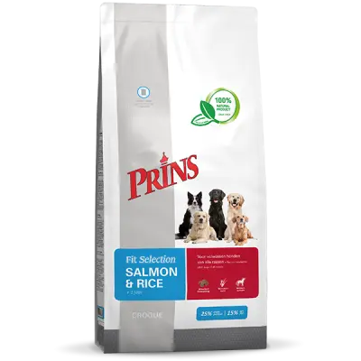 Prins Fit Selection Zalm en Rijst 15 kg.