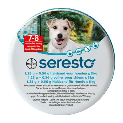 Seresto vlooien- en tekenband hond tot 8 kg