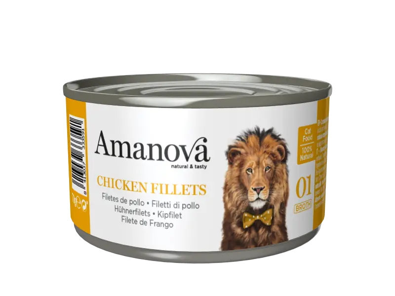 Amanova Cat Adult Chicken Fillets Can 70 gram