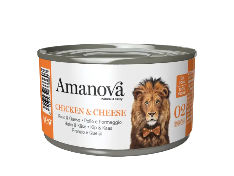 Amanova Cat Adult Chicken & Cheese Can 70 gram