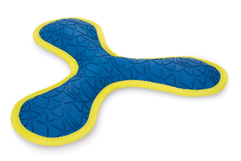 Beeztees Fetch Rubber Ster Blauw/Geel