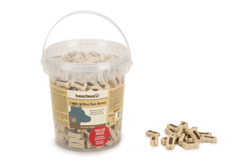 Beeztees Lamb & Rice Duo Bones Voordeelverpakking 500 gram