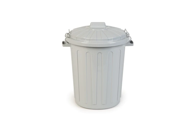 Curver voerton met deksel lichtgrijs 45 liter/15-18 kg