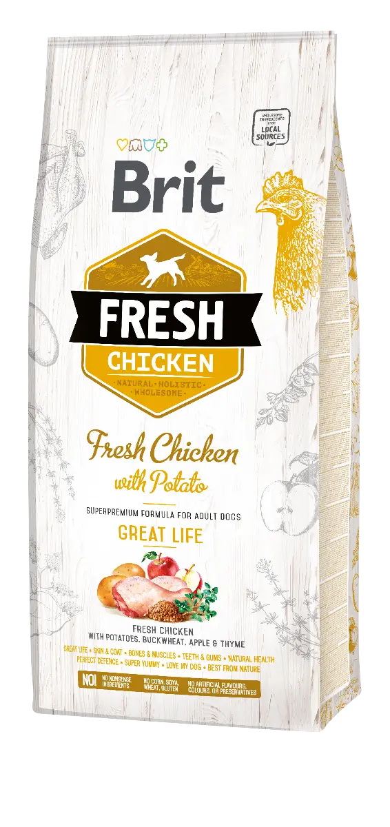 Brit Fresh Chicken & Potato Adult Great Life 12 kg