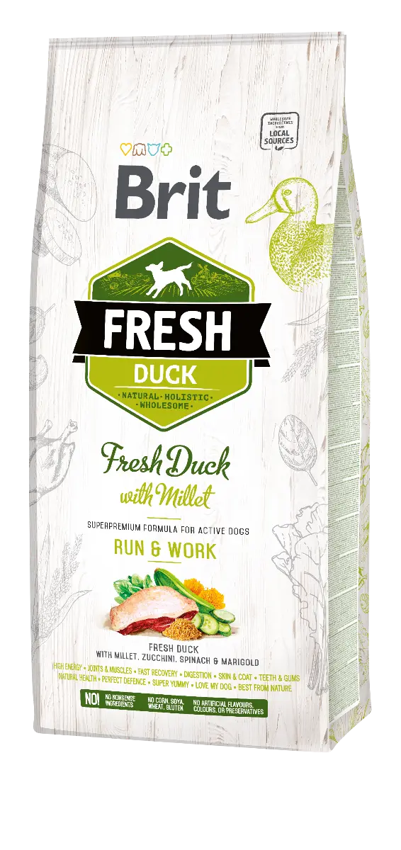 Brit Fresh Duck & Millet Active Run & Work 12 kg