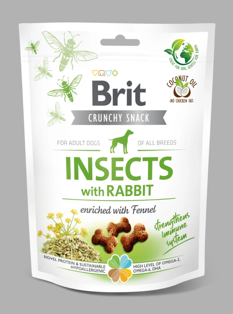 Brit Crunchy hondensnack Insects with Rabbit 200 gram