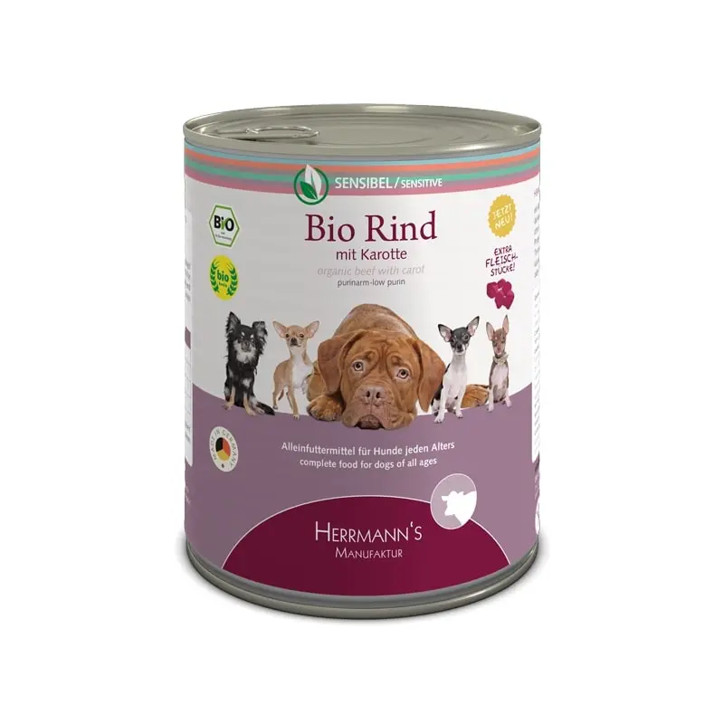 Herrmann's BIO Sensitive Purinearm Beef with Carrot 800 gram