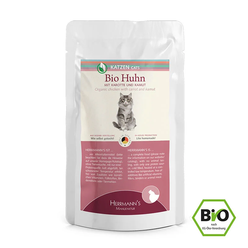 Herrmann's Bio Selection Cat Chicken with Carrot Pouch 100 gram