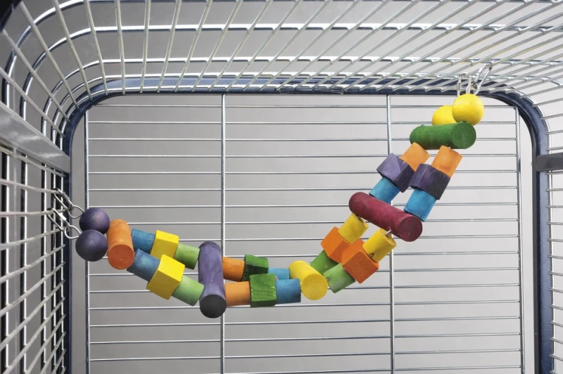PAPEGAAIEN LADDER+BLOKKEN 64X18