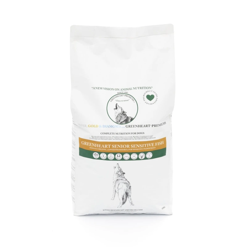 Greenheart hondenvoer Senior Sensitive Fish 12 kg