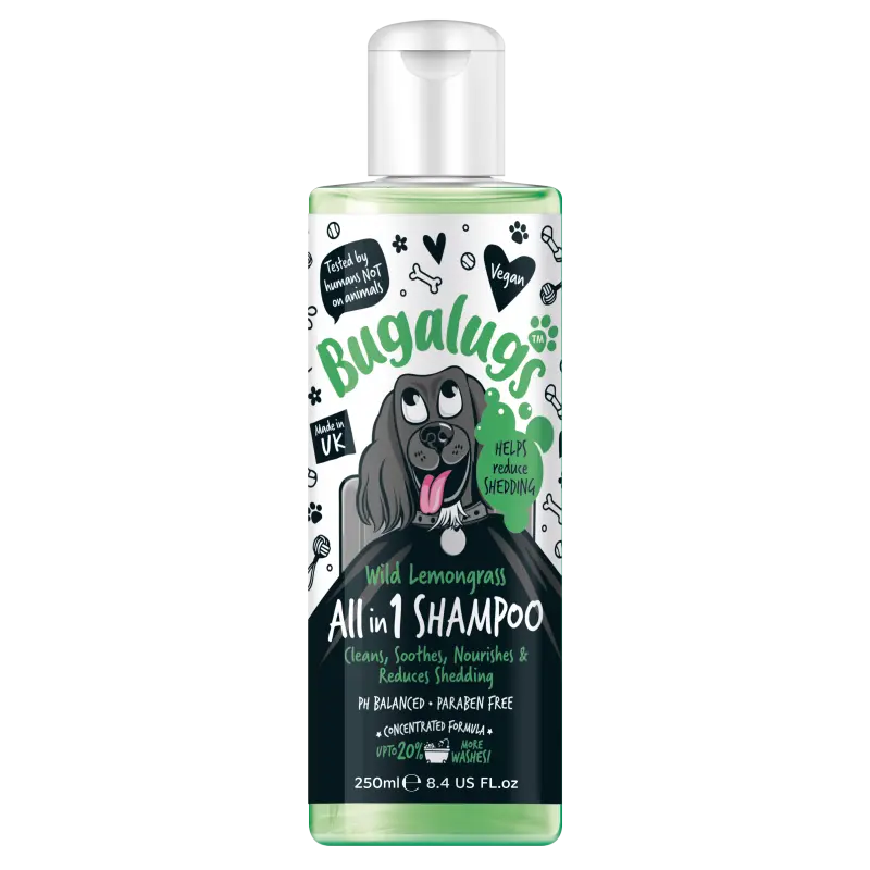 Bugalugs All In 1 Dog Shampoo Bottle with Flip Cap 250 ml