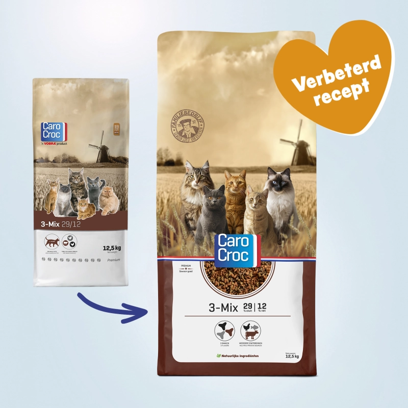 Carocroc Kattenvoer 3-Mix 29/12 12,5 kg 