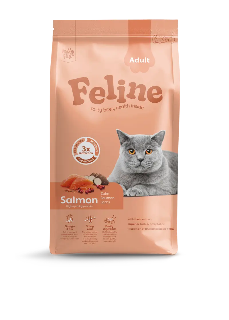 HobbyFirst Feline Kattenvoer Adult Salmon 1,5 kg