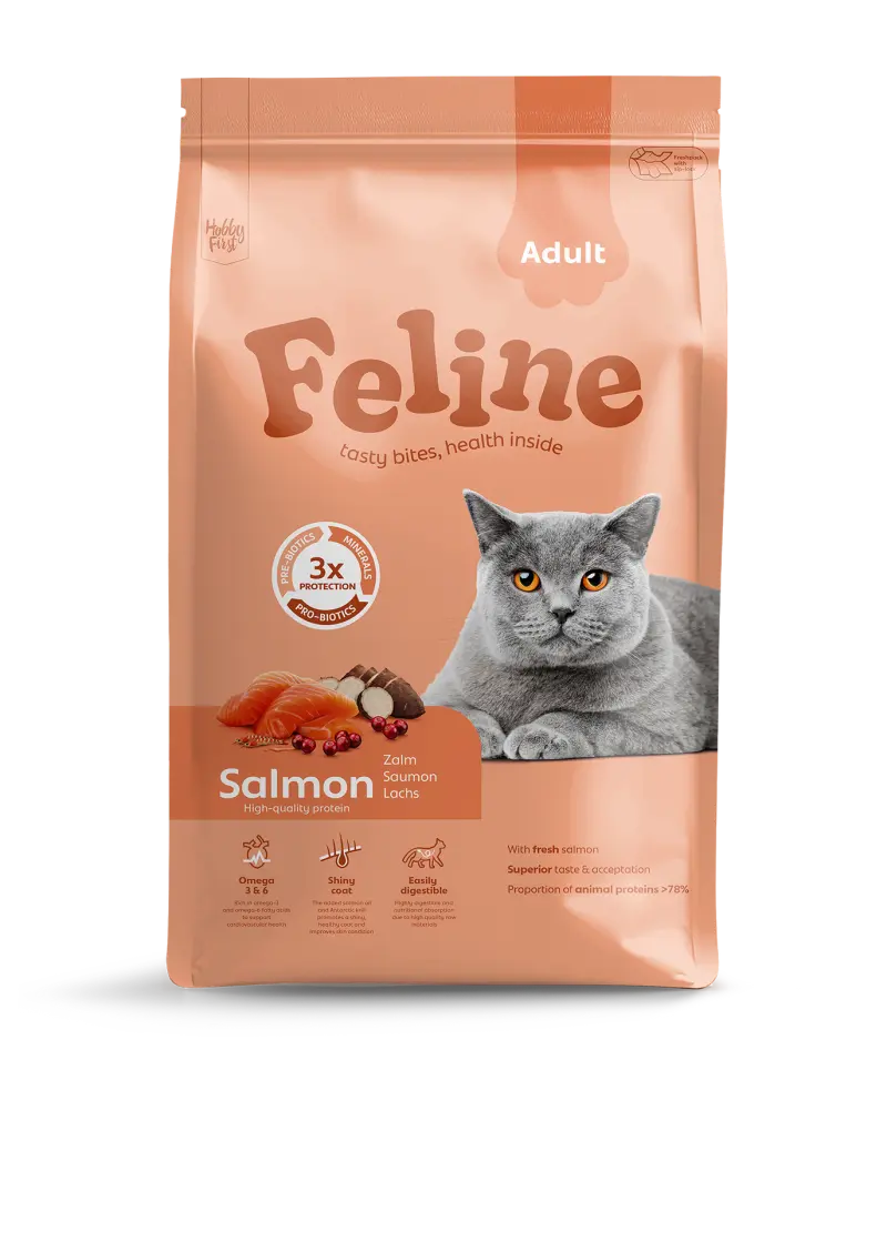 HobbyFirst Feline Kattenvoer Adult Salmon 4,5 kg