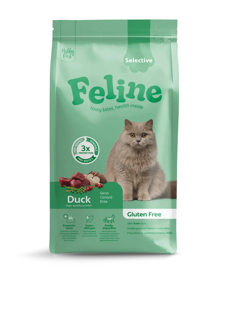 HobbyFirst Feline Kattenvoer Sensitive Selective Duck 1,5 kg