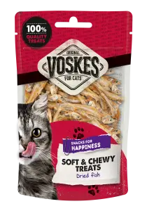 Voskes kattensnack Gedroogde Vis 60 gram