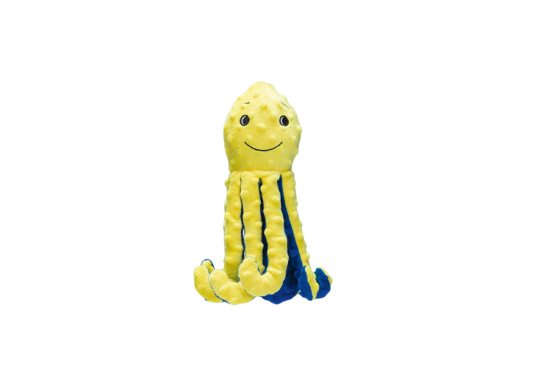 Beeztees Pluche Hondenspeeltje Octopus Amy Geel 25 x 8,5 x 7,5 cm  
