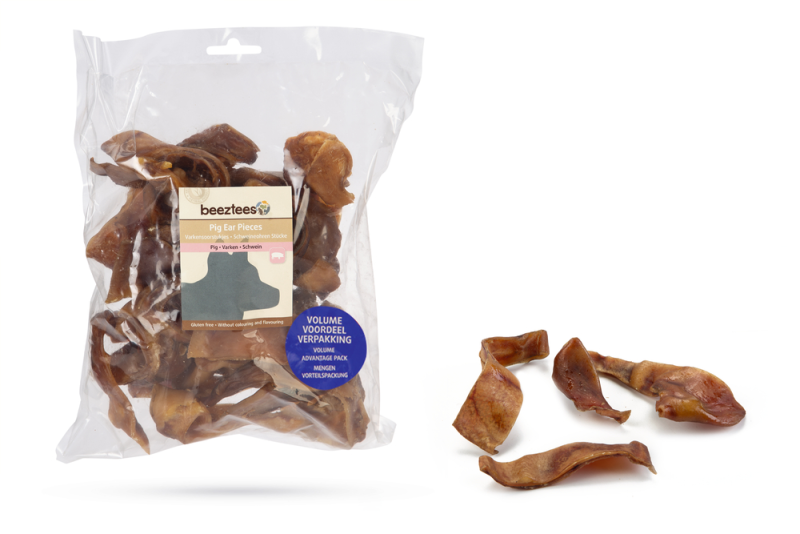 Beeztees Hondensnack Varkensoorstukjes voordeelverpakking 500 gram