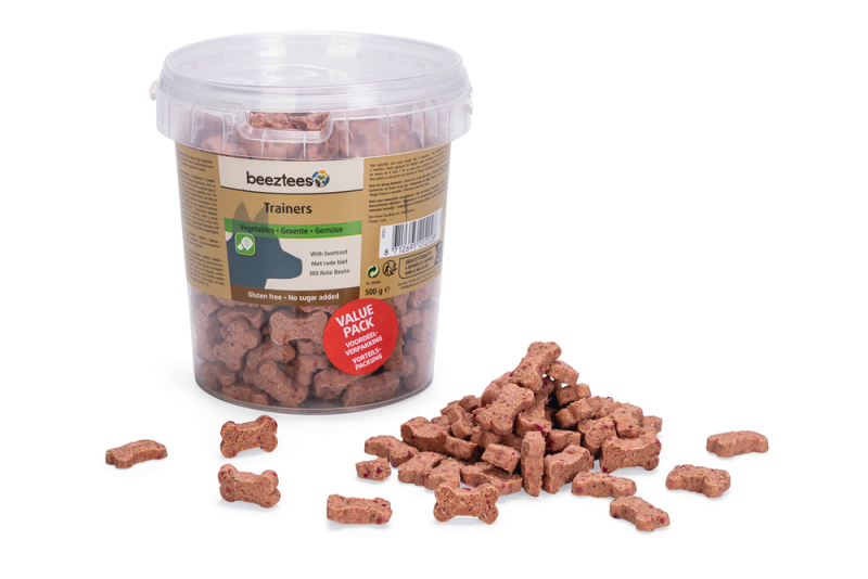 Beeztees Hondensnack Graanvrije Trainers Rode Biet 500 gram