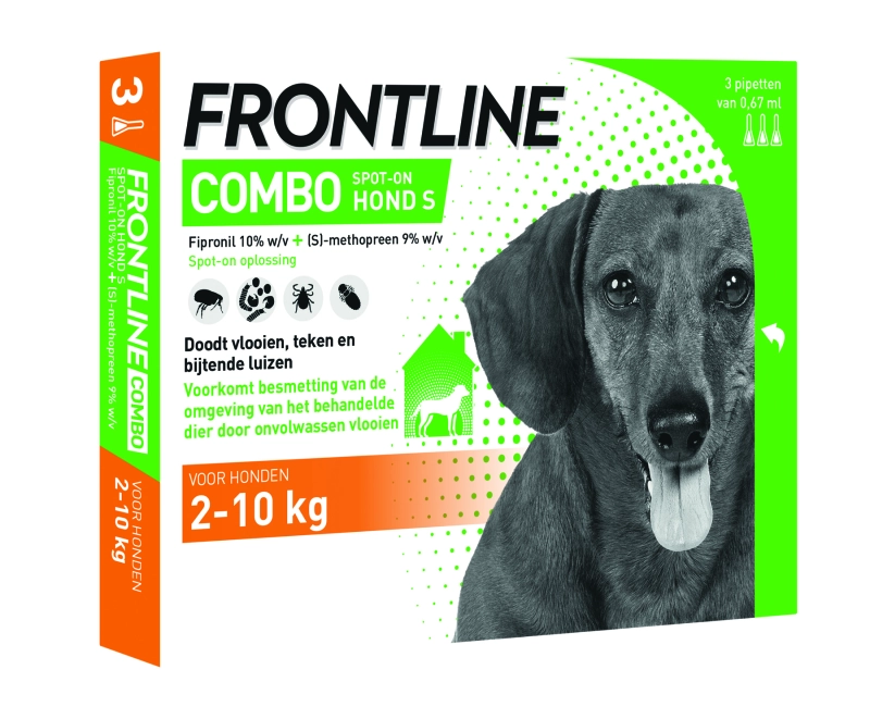 Frontline Combo Hond 2-10 kg. 3 pipetten