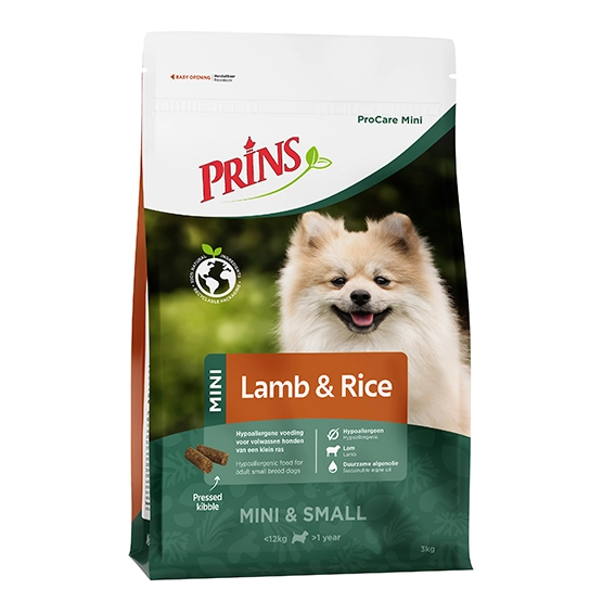 Prins ProCare Mini  Adult Lamb & Rice Hypoallergic 3 kg.