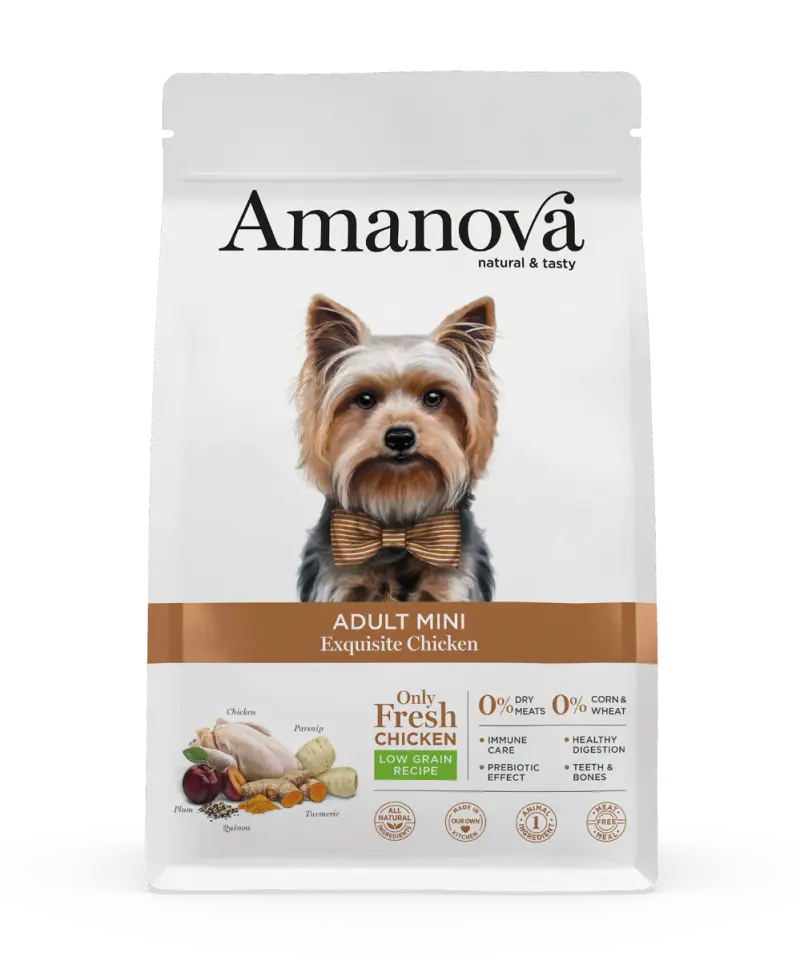 Amanova Dog Adult Mini Exquisity Chicken Low Grain 7 kg