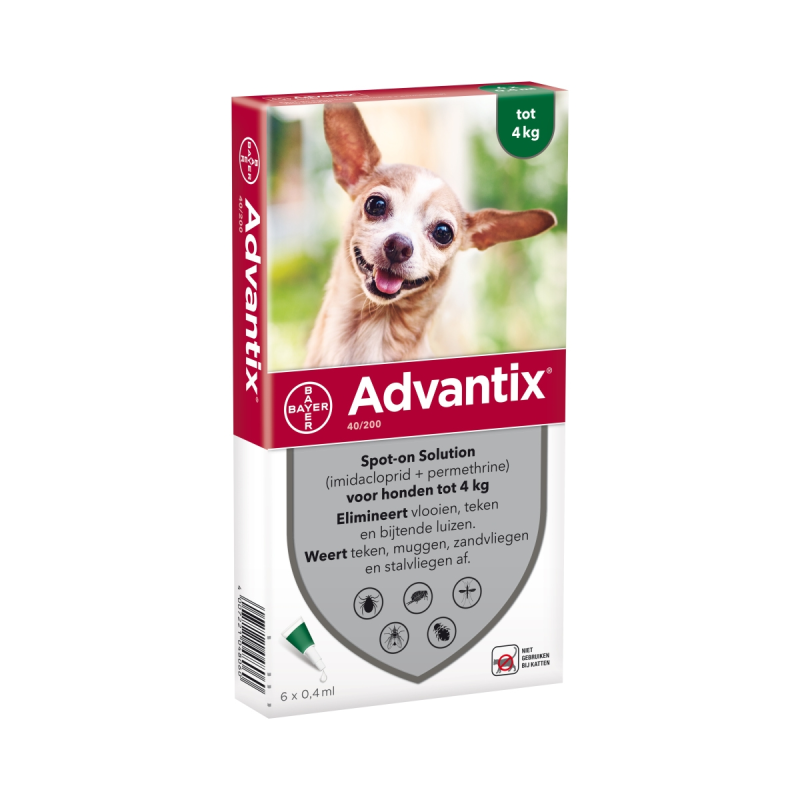 Advantix 40 tot 4 kg 6 pipetten