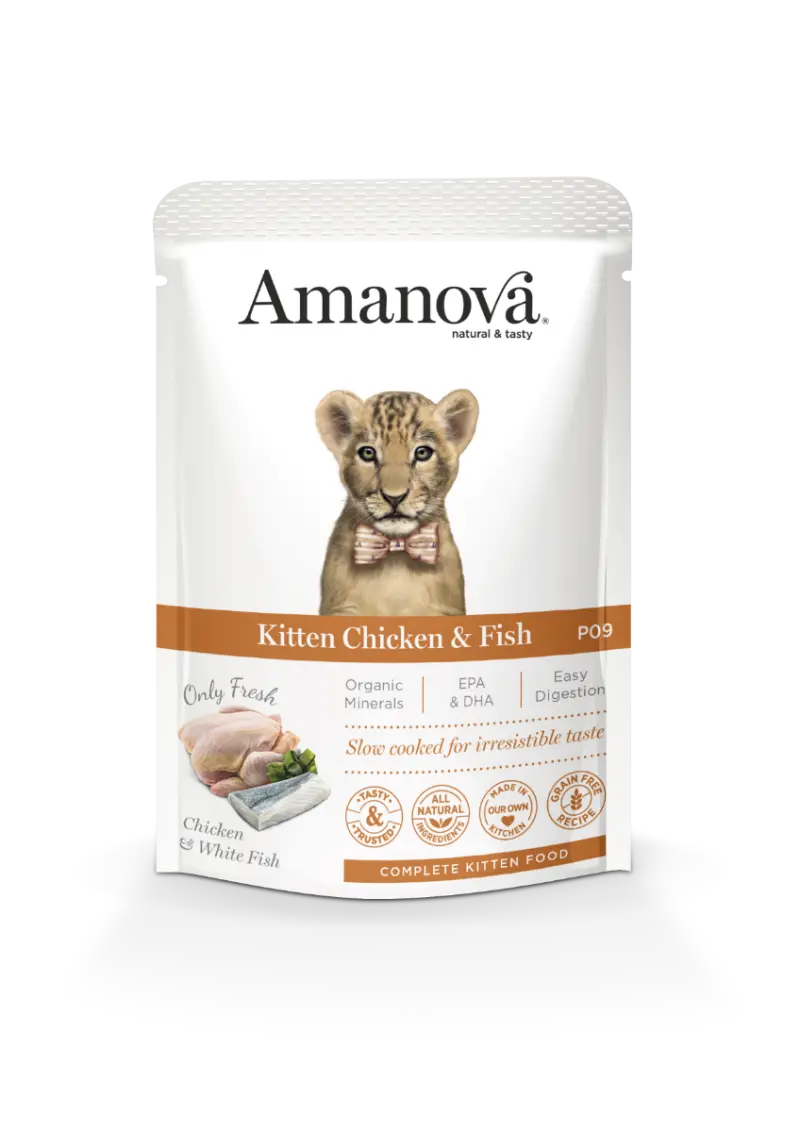 Amanova Cat Kitten Chicken & Fish Pouch Grain Free 85 gram