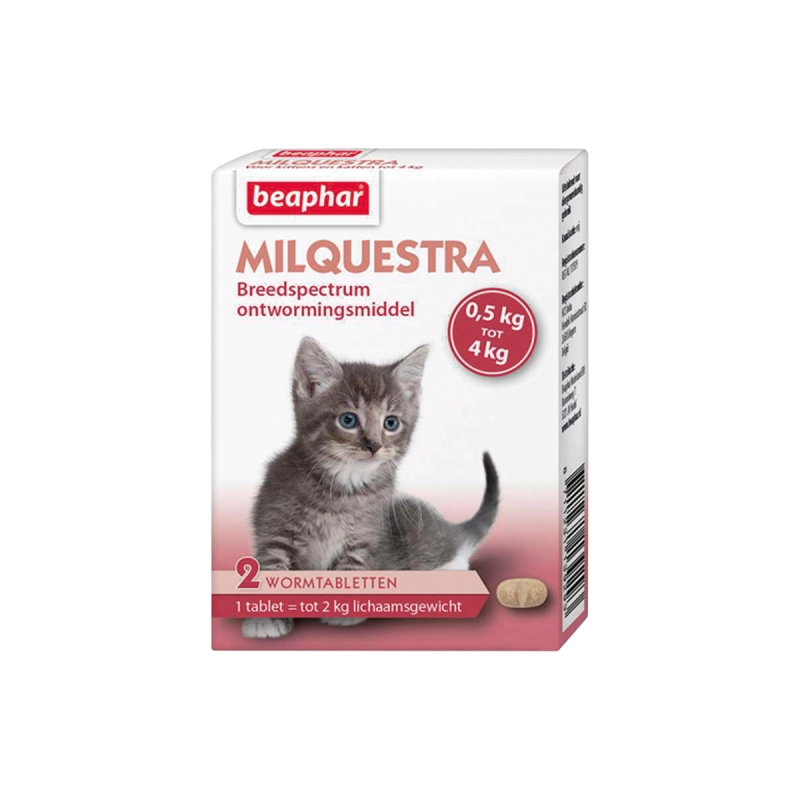 Beaphar Milquestra kittens en kleine katten 2 tabletten