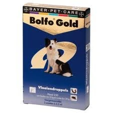 Bolfo Gold vlooienmiddel hond 250 10 tot 25 kg 4 pipetten