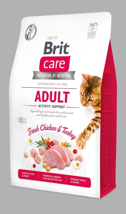 Brit Care Cat Grainfree Adult Activity Support Fresh Chicken & Turkey 2 kg